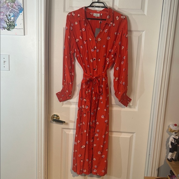 NWT Kaffe Kaobina Long Sleeve Floral Dress size 12 - Picture 4 of 14
